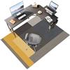 Laegnfho Tappeto Sedia Ufficio Tappeto Salvapavimento Antiscivolo Ufficio Protettore del Pavimento Tappeto per Sedia con Ruote Tappeto Sedia Gaming Pavimenti per Parquet e Pavimenti Duri 90 x 120 cm
