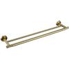 PEKMAR Set di accessori hardware per il bagno Kit in ottone zigrinato oro spazzolato Porta asciugamani Anello porta accappatoio Porta carta Porta asciugamani Scopino, portasciugamani, 60