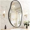 HLFMVWE Specchio Asimmetrico da Parete, Specchio Irregolare Nero, Specchi da Trucco da Parete Decorativi con Cornice in Metallo, Moderni Specchi da Trucco da Bagno per Camera da Letto, Soggiorno, 45 x