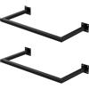 ML DESIGN modern living ML-Design Set di 2 Appendiabiti Porta Asciugamani Attacco a Parete 60x30 cm in Acciaio Nero per Bagno Cucina Soggiorno Balcone Camera da Letto Porta Salviette da Muro Salvaspazio Peso Supportato 50 kg