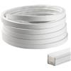 YCBTREE Profilo in silicone a LED nero, 3 m, flessibile, diffusore a LED, 12 × 12 mm, per pannelli acustici con tappi terminali e clip di montaggio, impermeabile, per luce al neon omogenea (bianco, 3