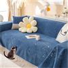ZGDDPZA Telo Copridivano,Impermeabile AntiGraffio Gatto Divano Mobili Protector Gatto Forma di L 1 2 3 4 Posti Protezione per Mobili E Divano (Blu Scuro,200 * 180cm)