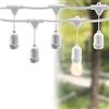m MU 30M Catena Luminosa Esterno Prolungabile 30 Portalampada E27 3 * 10M Cavo Bianco Prolungabile Fino a 1000W Decorative Esterno Patio Cortile Matrimonio Feste Giardino|30M, 30 Portalampade, Bianco