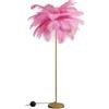 Generic Lampada da terra moderna a piuma - Design elegante dorato, LED dimmerabile a 3 colori, per soggiorno e camera da letto, con controllo touch