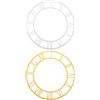 Yardwe Adesivi per Orologio da Parete 2 Pezzi Numeri Romani e Quadrante Circolare in Acrilico Specchiato Forniture per Orologi Fai da Te in Resina