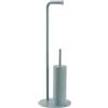 Inbagno Piantana Bagno Portarotolo E Portascopino Taki In Acciaio Verde Acqua - Dimensioni 22x22x67,2 Cm - Finitura Opaca Con Contenitore Removibile
