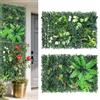 VeftBltrem Set di 2 pannelli di piante artificiali, 60 x 40 cm, siepi artificiali per balcone e giardino con foglie realistiche, piante artificiali per interni ed esterni, decorazione da parete per