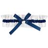 RUGBOL Giarrettiera in Pizzo per Sposa, Accessorio da Matrimonio con Fiocco per Donne e Ragazze, Feste Nuziali (Blu)