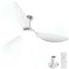 Hisummer 106cm Ventilatore da Soffitto con Luce, Attacco E27 Compatibile Solo con Base Fornita, Montaggio Rapido Ventilatore da Soffitto Silenzioso, Reversible DC Motore per Camera, Soggiorno, Cucina