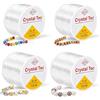 Cutefat Set 400m Filo Elastico Trasparente per Braccialetti, 4 Spessori 0.4/0.6/0.8/1mm, Cordino Resistente per Creare Braccialetti e Gioielli Fai Da Te
