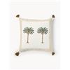 Les Ottomans Copricuscino in cotone dipinto a mano Tropical