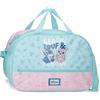 Disney Joumma Disney Stitch Beach & Love Borsa da Viaggio Verde Turchese 40x28x22 cm Poliestere