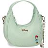 Disney Joumma Disney Luxe Minnie Piccola Borsa a Tracolla Verde Turchese 19.5x10x6.5 cm PU e Poliestere