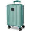 Movom Timber Valigia da Cabina Verde Turchese 30x40x20 cm Rigido ABS Lucchetto a Combinazione Integrato 24L 2.18kg 4 Doppie Ruote Bagaglio a Mano
