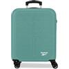 Reebok Boston Valigia da Cabina Verde Turchese 40x55x20 cm Rigido ABS Chiusura a Combinazione Integrata 37L 2.6kg 4 Doppie Ruote Bagaglio a Mano