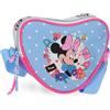 Disney Joumma Disney Minnie Flowers Borsa a Tracolla Blu Claro 17x14,5x4 cm Poliestere