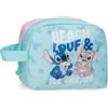 Disney Joumma Disney Stitch Beach & Love Neceser Turquesa Verde 20,5x16,5x7,5 cm Poliestere