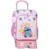 Disney Joumma Stitch You & Me Malva Zaino Scolastico con Trolley 30x40x13 cm Poliestere 15.6L