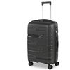 ITACA - Valigia Media da Viaggio Rigide. Trolley Medio con 4 Ruote Doppie Girevoli. Materiale PP Valigia Media Rigida in Offerta Resistente e Super Leggero - Robusta Valigia 20 kg TSA, Grigio scuro