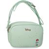 Disney Joumma Disney Luxe Minnie Borsa a Tracolla Verde Turchese 19x13x7 cm PU e Poliestere