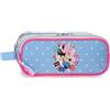 Disney Joumma Disney Minnie Flowers Azzurro Astuccio Doppio 23x9x7 cm Poliestere