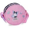 Kuromi Sanrio Kuromi Fortune Telling Borsa a Tracolla Rotonda Rosa 14x14x4 cm Poliestere