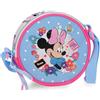 Disney Joumma Disney Minnie Flowers Borsa a Tracolla Rotonda Azzurro 14x14x4 cm Poliestere