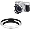 JJC Paraluce in metallo a vite, per Fujifilm XC 15-45 mm F3.5‑5.6 OIS PZ, riduce macchie abbaglianti e immagini fantasmi, protegge l'obiettivo da graffi e urti, argento