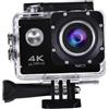 ZiStarlilife Action camera 4K Ultra HD, videocamera Vlog impermeabile fino a 30 m, connettività WiFi e stabilizzazione dell'immagine, per sport avventura all'aperto e vlogging, nero (nero)