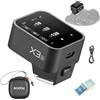 GODOX X3-S TTL Wireless Flash Trigger per Sony Fotocamera, X3S OLED Touch Screen Ricaricabile Trigger, HSS 1/8000s 2.4GHz Wireless X System, Funzione di Conversione TCM