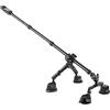 EXQIOUR Macchina fotografica in alluminio 5 in 1 Auto Ventosa Set con invisibile Selfie Stick Holder per Action Alluminio Car Mount