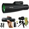 SWTGTEM Telescopio monoculare 10-30x50 HD monoculare con supporto per smartphone e treppiede