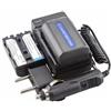 CQJFCYBRA NP-FM50 NP FM50 FM55H Batteria + Caricabatterie, Compatibile Con Sony, For CCD-FRV106K DCR-PC300K DCR-TRV24 DCR-DVD100 DSR-PDX10 DCR-TRV25