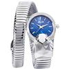 DAXIAOYU Fashion Trend - Orologio da polso da donna, al quarzo, con snake intarsiato con diamanti, elegante bracciale a snake, orologi da donna, idea regalo, Argento blu, Lusso