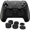 Zhixteu 6 Cappucci Antiscivolo per Joystick per Steam Controller 2, Design Antiscivolo con Texture, Cappucci di Ricambio Resistenti all'Usura per Stick Analogici, Nero