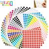Carehabi Bollini Adesivi Colorati 4000 Pezzi 10mm - Etichette Adesive Rotonde 16 Colori - Stickers Tondi per Forniture Ufficio e Casa