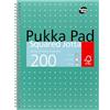 Pukka Pad Blocco note Jotta metallico con rilegatura a spirale quadrata, 200 pagine A4, JM018SQ (confezione da 1)