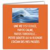 Afie MOTS-030 - Biglietto condoglianze, lutto, goccia d'acqua, oceano delle vite passate trascorse, con busta quadrata, formato 15 x 15 cm, citazione illustrata foto di arte collezione parole in foto in