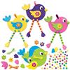 Baker Ross FC717 Decorazioni Uccelli con Perline e Gambe Spenzolanti - Set di 5, Artigianato per Bambini