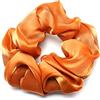 QinGoo Scrunchies per capelli in Organza Elastici per capelli da donna, accessorio per capelli-1 pezzo(arancione)