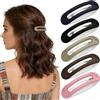 HAIKISR 5 Pezzi Fermagli per Capelli Francesi Medi da Donna, Automatici, Opachi e Classici, Fermagli Ellittici per Capelli Spessi, Set Accessori per Donne e Ragazze