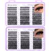 WENDY LASHES Kit Ciglia Extension 60D+80D Mix 9-16mm D Curl, Libro Ciglia Cluster 60 Righe, Ciglia Singole per Extension Ciglia Fai Da Te, Wispy Natural Look - Volumizzante e Portatile