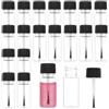 BENECREAT 20 flacone Applicatore A Pennello Da 10 ml, Bottiglie di Liquidi Ricaricabili, Contenitori Applicatori In Plastica per Smalto e Vernice, Nero