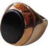 CELCIA JEWELRY Anello ovale piatto di onice nero, anello da uomo grande pesante in argento sterling massiccio, anello di dichiarazione, fede nuziale, anello di fidanzamento, anello sigillo, migliori regali da uomo