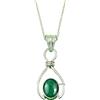 CELCIA JEWELRY Collana in argento sterling massiccio 925 per donna, vera collana realizzata a mano con pietra preziosa ovale cabochon in malachite genuina per lei