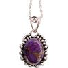 CELCIA JEWELRY Collana in argento sterling massiccio 925 per donna, collana realizzata a mano unica con pietra preziosa ovale turchese rame genuino per lei