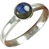 CELCIA JEWELRY Anello di pietra preziosa labradorite, anello in argento sterling puro, anello nuziale, anello da cocktail, anello di fidanzamento, anello solitario, anello attraente per la festa della mamma