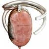 CELCIA JEWELRY Genuine Rhodochrosite Gemstone Ring, Real 925 Sterling Silver, Adjustable Ring, Wedding Gifts, Pinky Ring, Cocktail Ring, Family Gifts, Mothers Day Gifts, Unique Gifts for Her