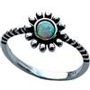 CELCIA JEWELRY Gerbera Daisy White Lab Opal Gemstone Ring, Anello Girasole, Anello Dainty, Anello Floreale, Anello Fiore, Anello Boho Boho, Anello Minimalista, Regali Festa Della Mamma