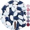 EinsSein 1kg Confetti cioccolato Mix bianco-azzuro-blu scuro matrimonio battesimo nascita comunione confettata cresima nascita confettis alla laurea decorazioni bimba bomboniere senza mandorla